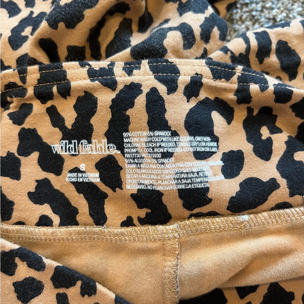 Wild Fable Tan and Black Animal Print Shorts - Picture 3 of 3